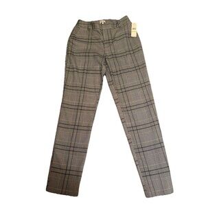 Laundry by Shelli Segal Plaid Pants Black Size 4 NWT